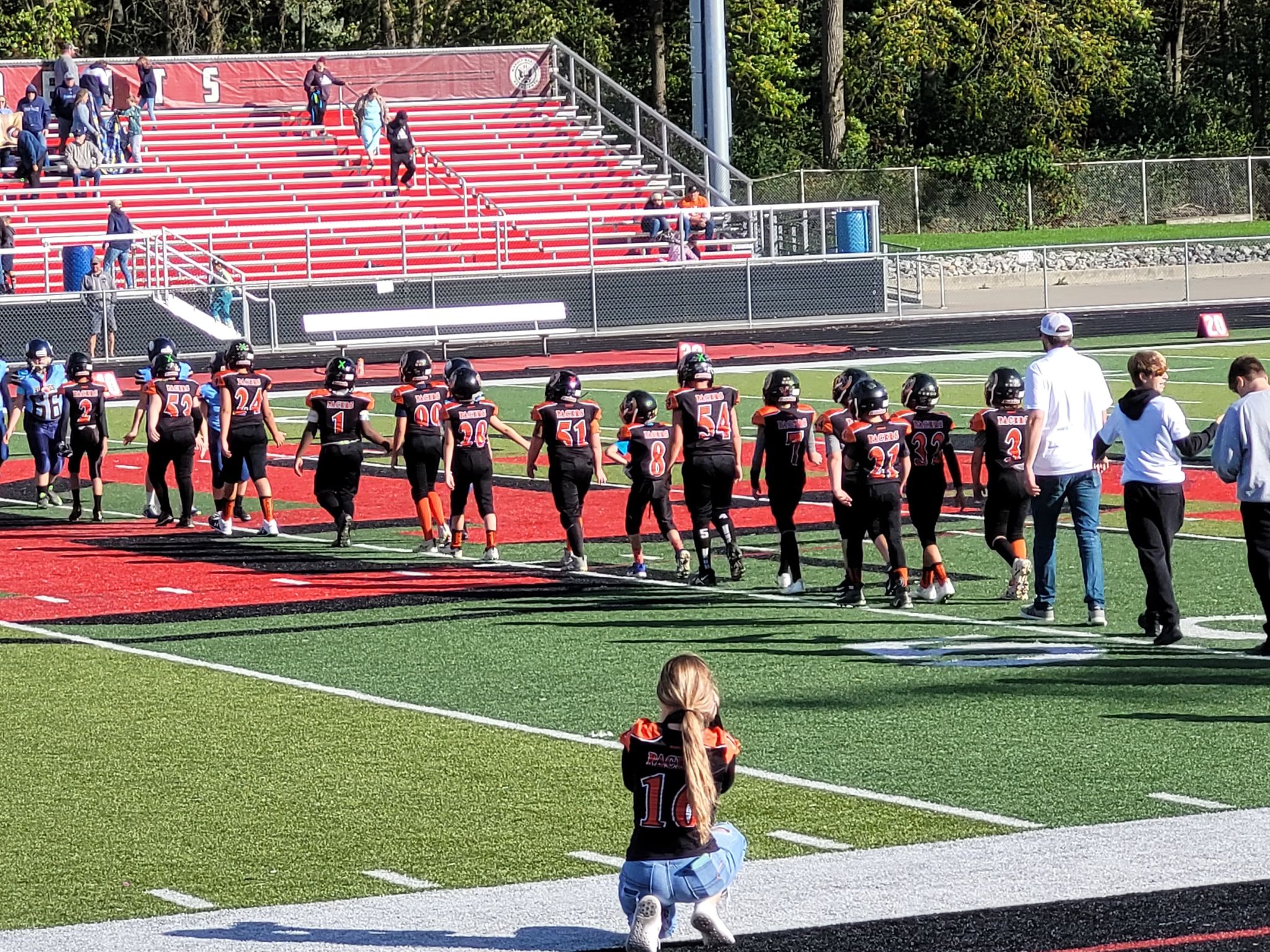 Jr Pacers tackle football action